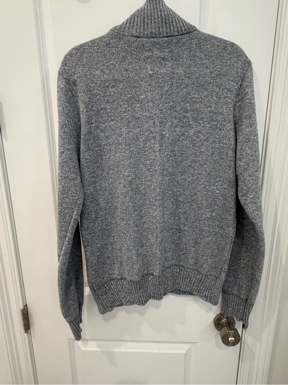 Buffalo David Bitton Men Gray Cable Knit Turtleneck Sweater